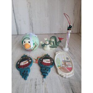 Snowman variety snowflake bird ornament Xmas set